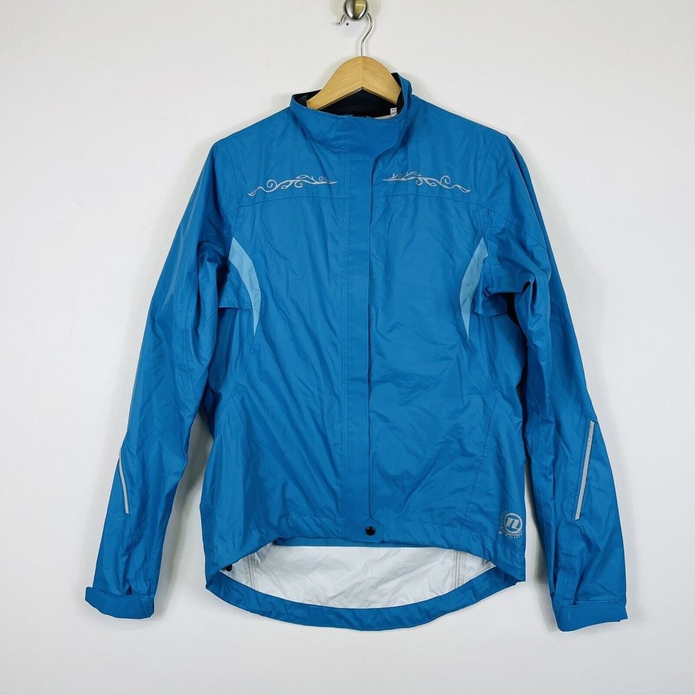 Novara Jacket Womens Medium Blue Full Zip Cycling Lightweight Windbreaker Sport